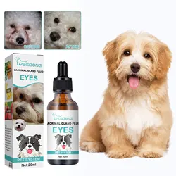 Yegbong Dog Eye Wash Drop Remove Tear Marks Soothe Eye Irritations Eyedroppings Cleaner Reduce Itching Natural Pet Eye Care Drop