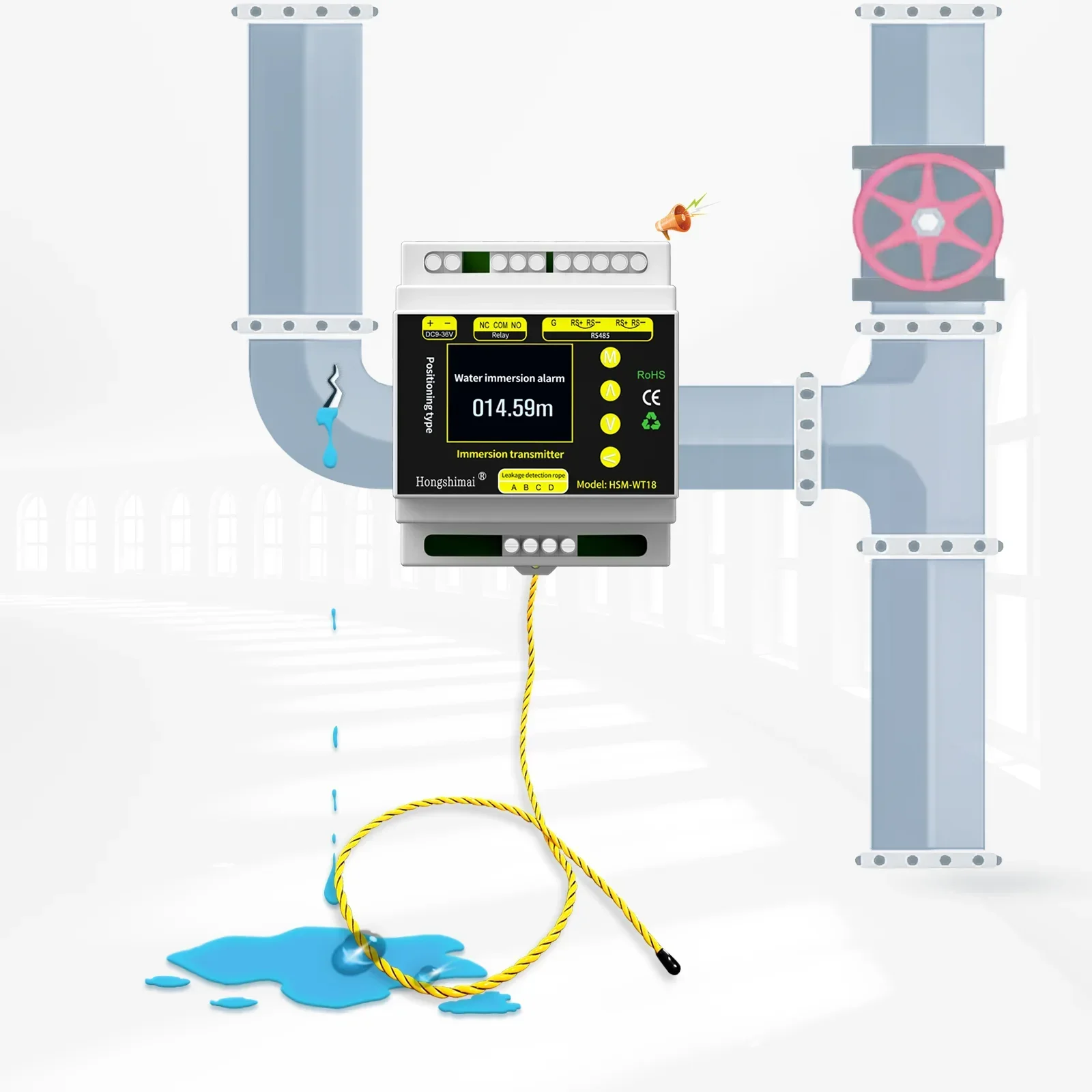 High Quality 0-500M Water Pipe Leak Detector Water Leak Detector Alarm Underground Water Leak Detector