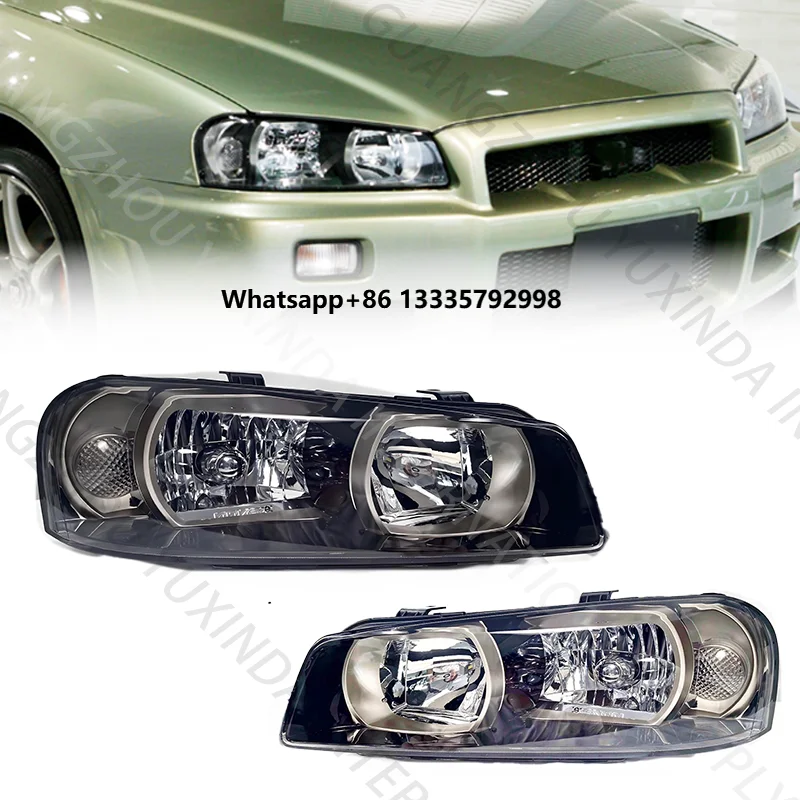 

Original Headlight Suitable for Nissan Skyline 5th Generation R34 GTR GT-R 1999-2002 Head Lamp 99-02 2003-2007