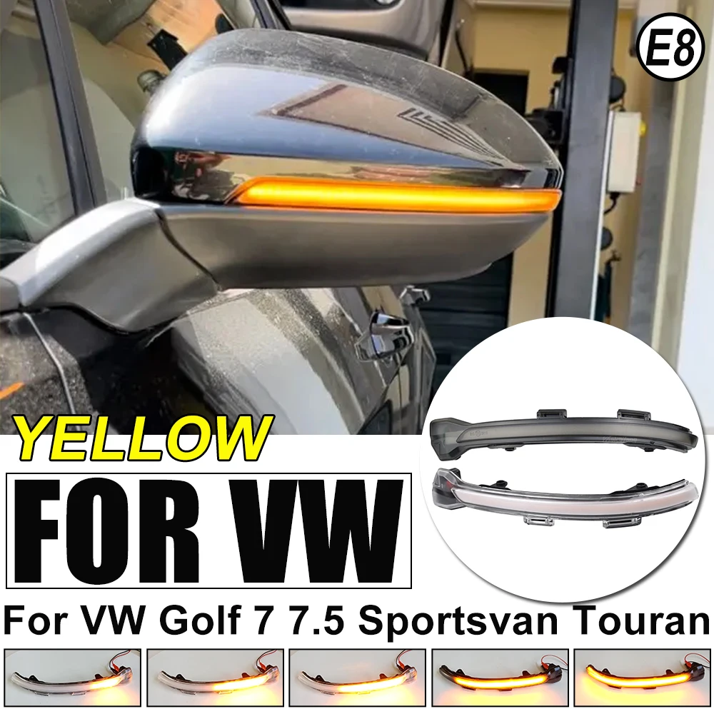 Flowing Water Blinker Side Mirror Flashing Light LED Dynamic Turn Signal Light For VW Golf 7 MK7 7.5 GTI R Sportsvan Touran L II