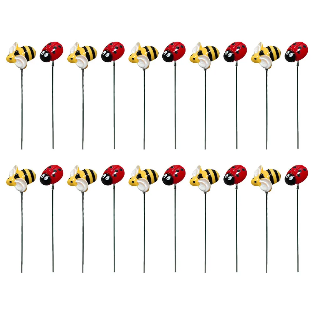 

2Set Bee Ladybug Garden Stakes Enchanting Display Eyecatching Colors No Tools Required Longlasting Beauty Outdoor