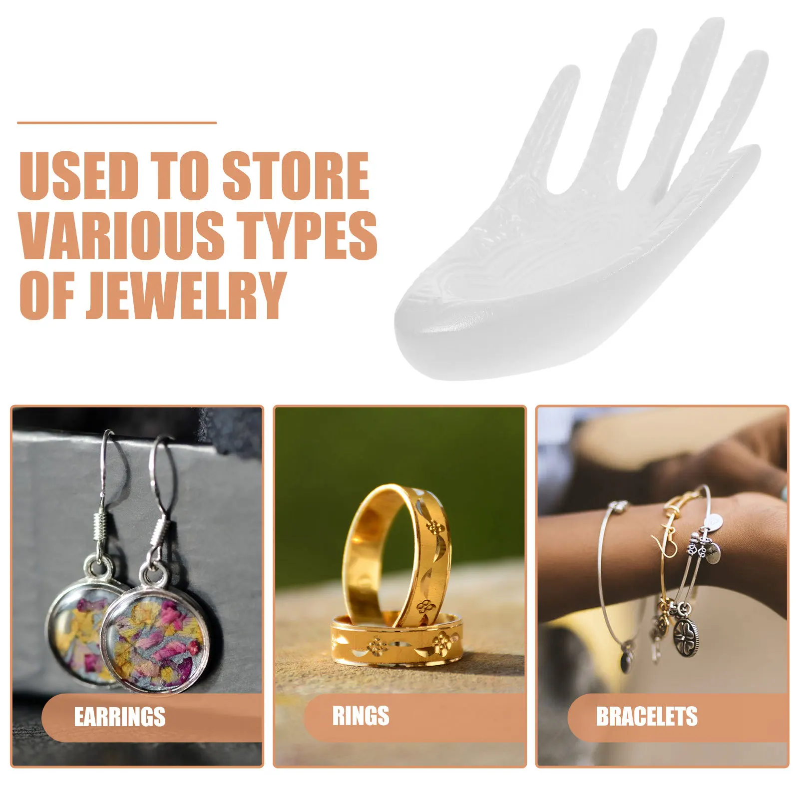 

Ручной дисплей для ювелирных изделий, поднос из смолы, органайзер, держатель для колец, браслет, ожерелье, декоративная подставка для ювелирных изделий, стойка для браслетов