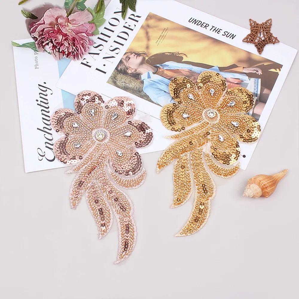 Advanced Pearl Sequins Diamond Patches Decals Fashionable DIY Dresses Wedding Dresses Other Clothing Accessories