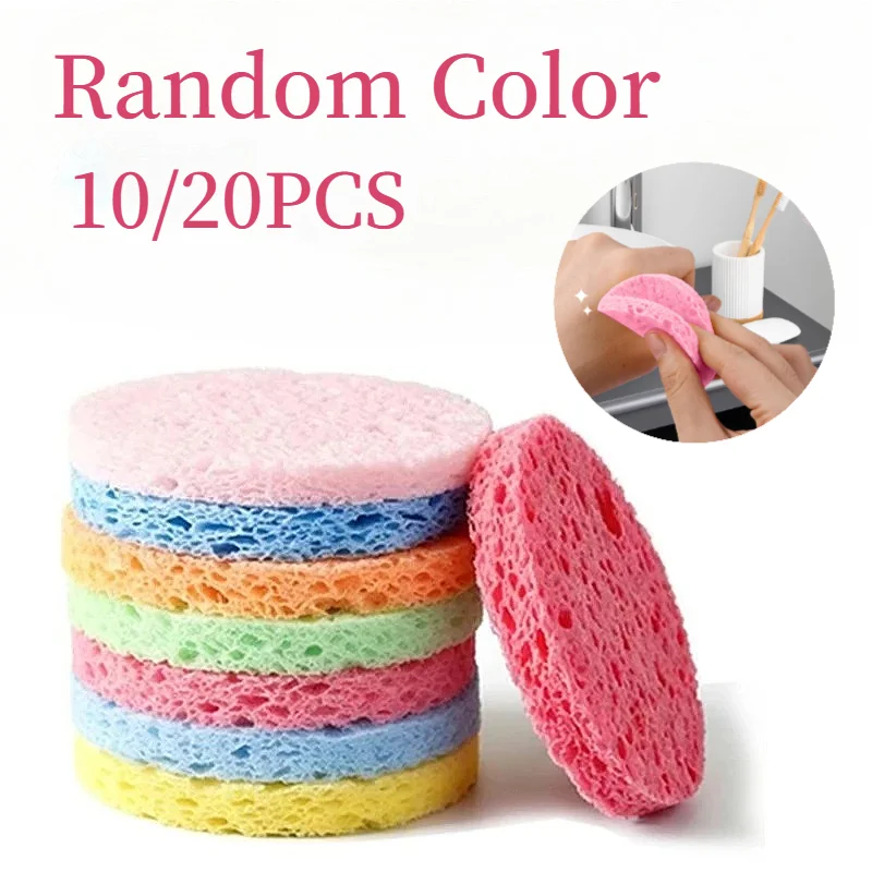 10/20PCS Compressed Sponge Foam Rich Disposable Natural Sponge Round Soft Suitable Kitchen Cleaning Wash The Dishes Supplies