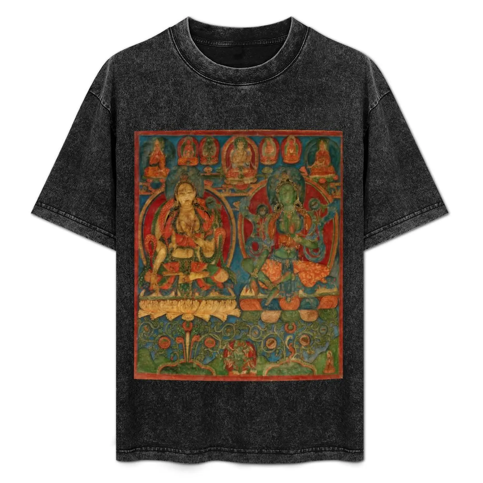 The White Tara and The Green Tara T-Shirt boys animal print vintage t shirts mens designer t shirt