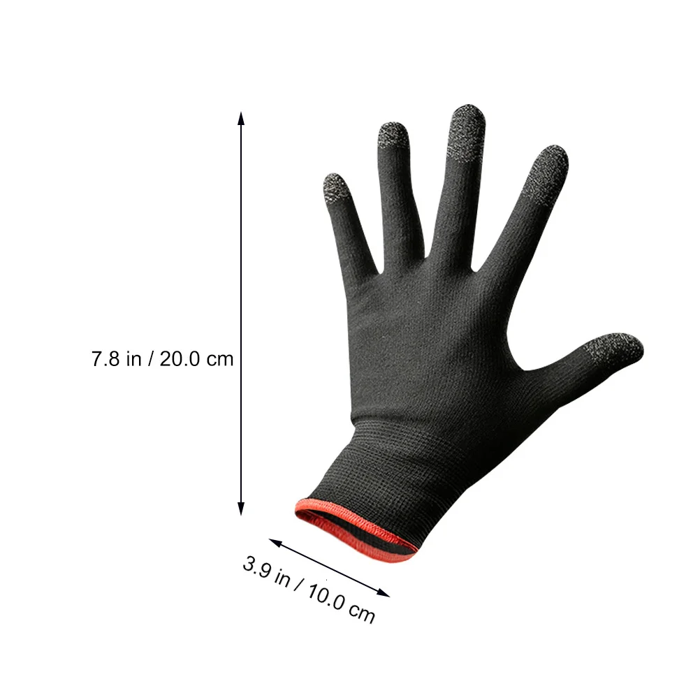 Guantes para pantalla táctil Uso de teléfono móvil Niños Negro Elástico Cómodo Antideslizante Guantes para pantalla táctil Ajuste perfecto