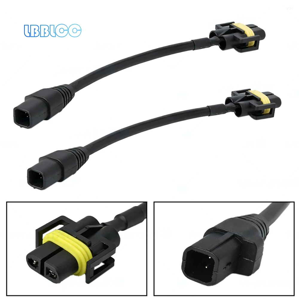 2Pcs FB Male To H11 Female Socket Connector Adapter Conversion Cables For Toyota Corolla Camry Prius Yaris Vios Levin CHR Etc