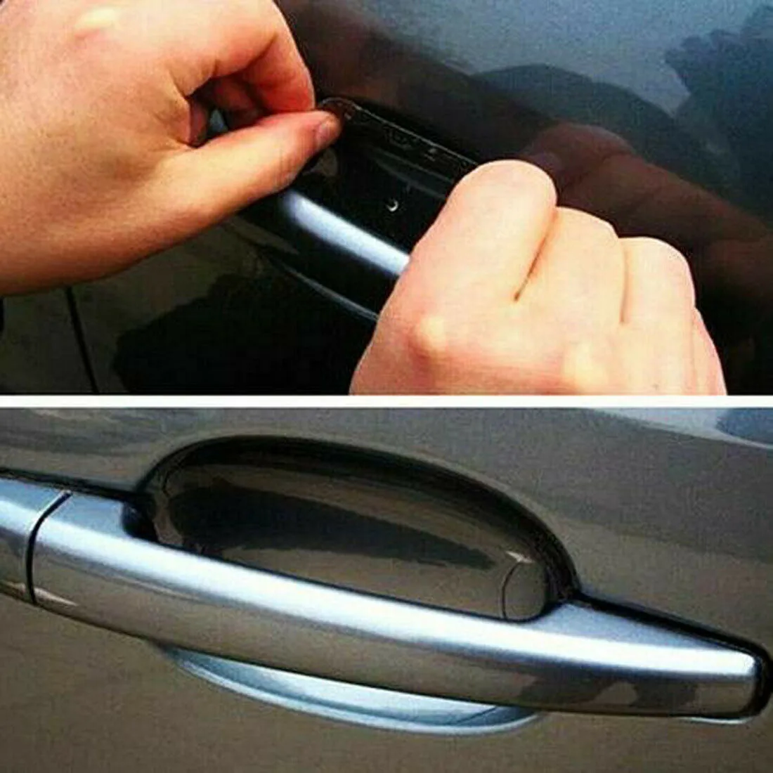 Fiber Vinyl Car Door Handle Protective Film Film Transparent 8.5cm X 9.5cm Invisible Paint Protector 8pcs Brand New