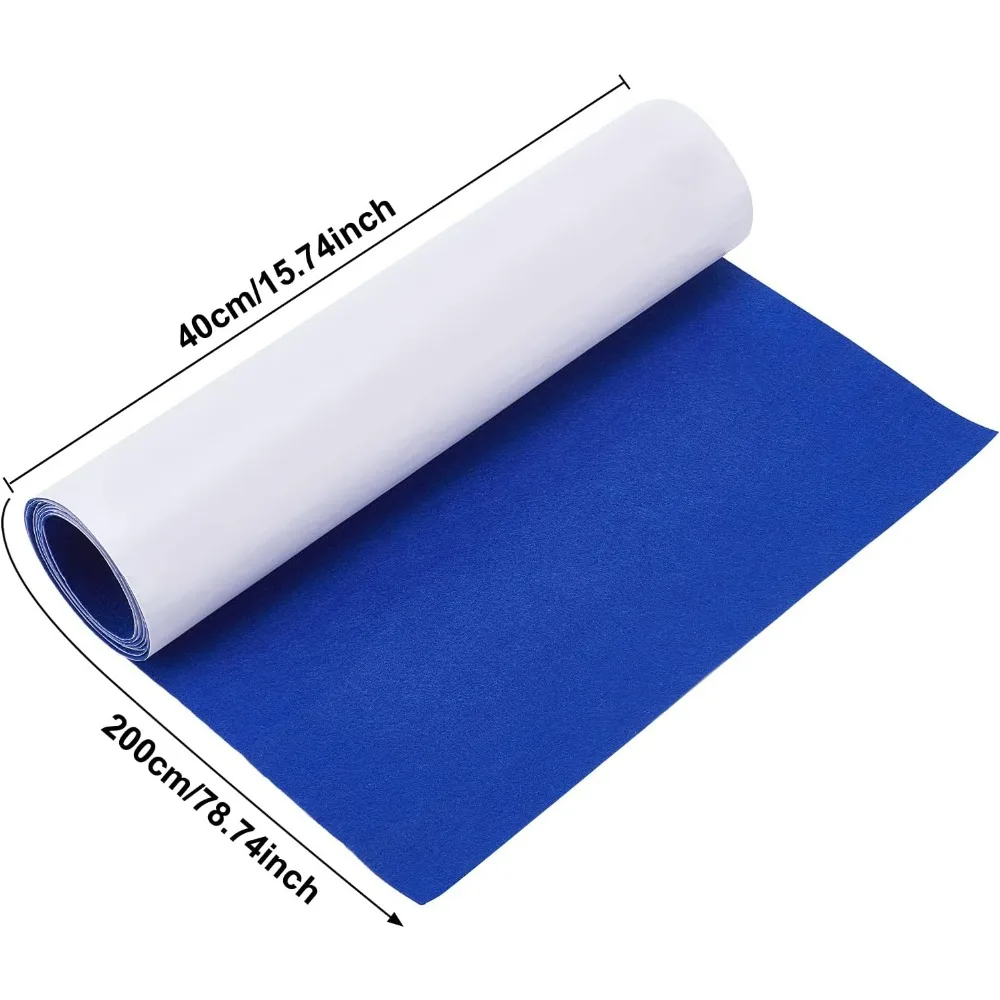 15.7x78.7(40cmx2m) Self-Adhesive Felt Fabric Royal Blue Jewelry Box Lining for DIY Costume Making and Furniture Protection