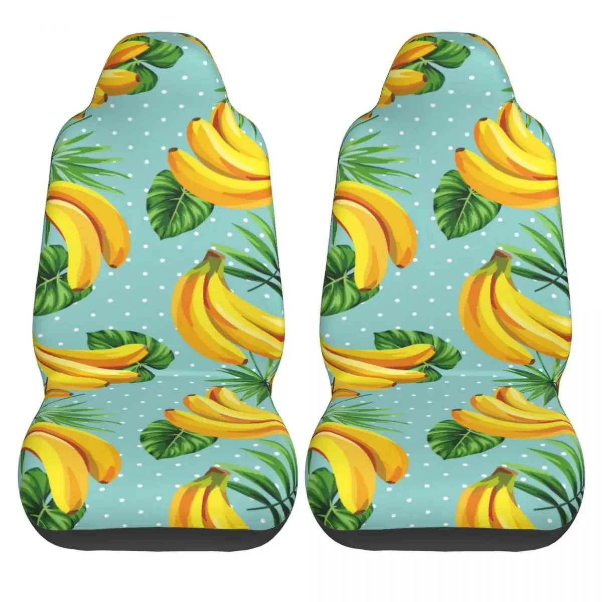 Banana Summer Fruits Universal Car Seat Cover for most cars For SUV Tropical Palm Leaves Seat Covers Fabric Fishing