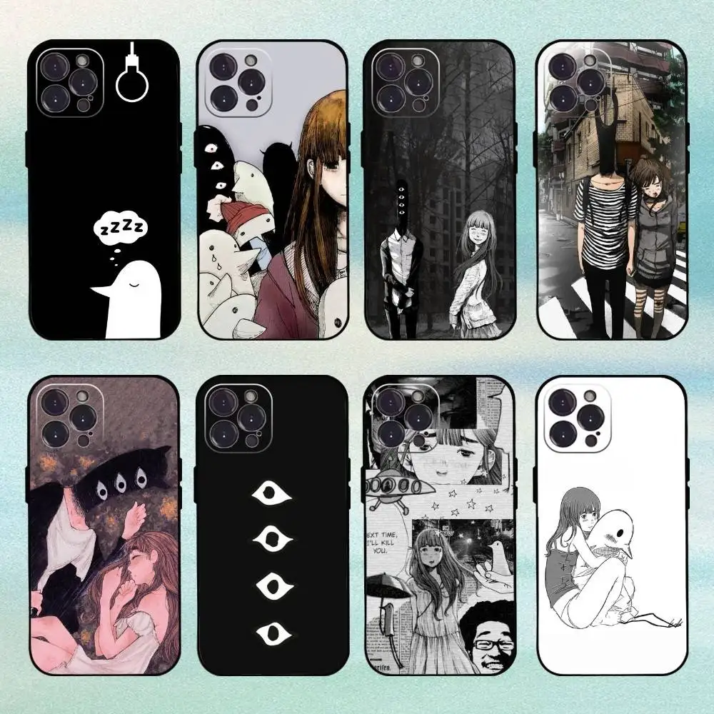

Goodnight Oyasumi Punpun Phone Case For iPhone 16,15,14,13,12,Plus,Pro Max, 5G Others Soft Black Cover