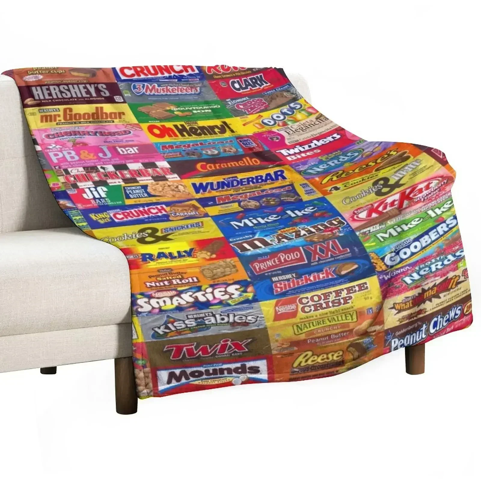 Candy Wrappers Throw Blanket Warm Comfortable Blanket for Office Napping
