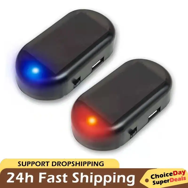 

Solar Powered Wireless Warning Anti-Theft Caution Lamp Super Bright Simulated Car LED Warning Light Wireless Strobe Signal Alarm