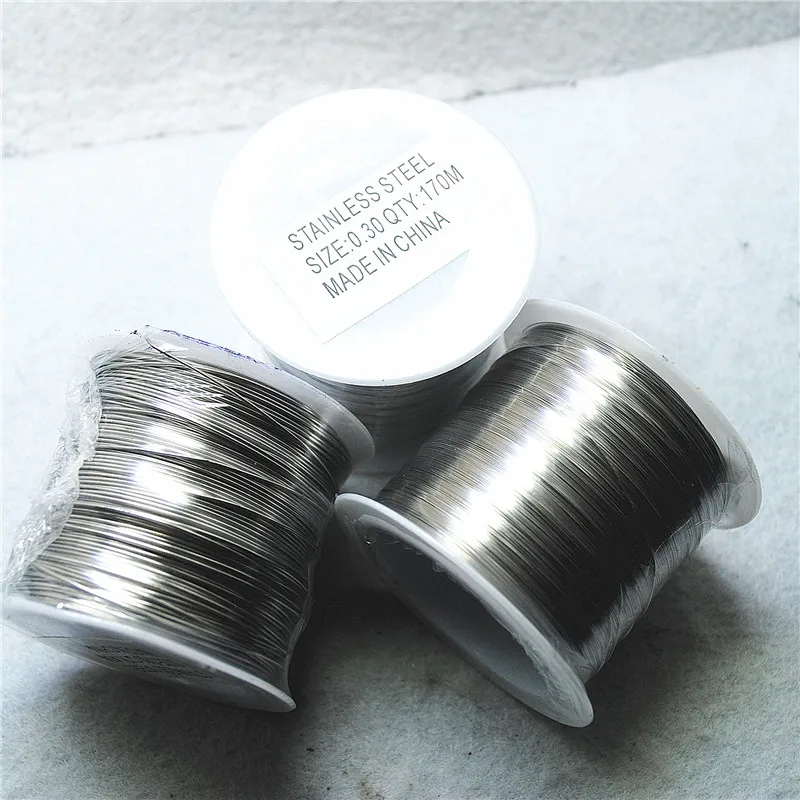 1 Roll New Stainless Steel Wire With Spool 0.2MM 0.3MM 0.4MM 0.5MM 0.6MM For Women DIY Jewlery Findings