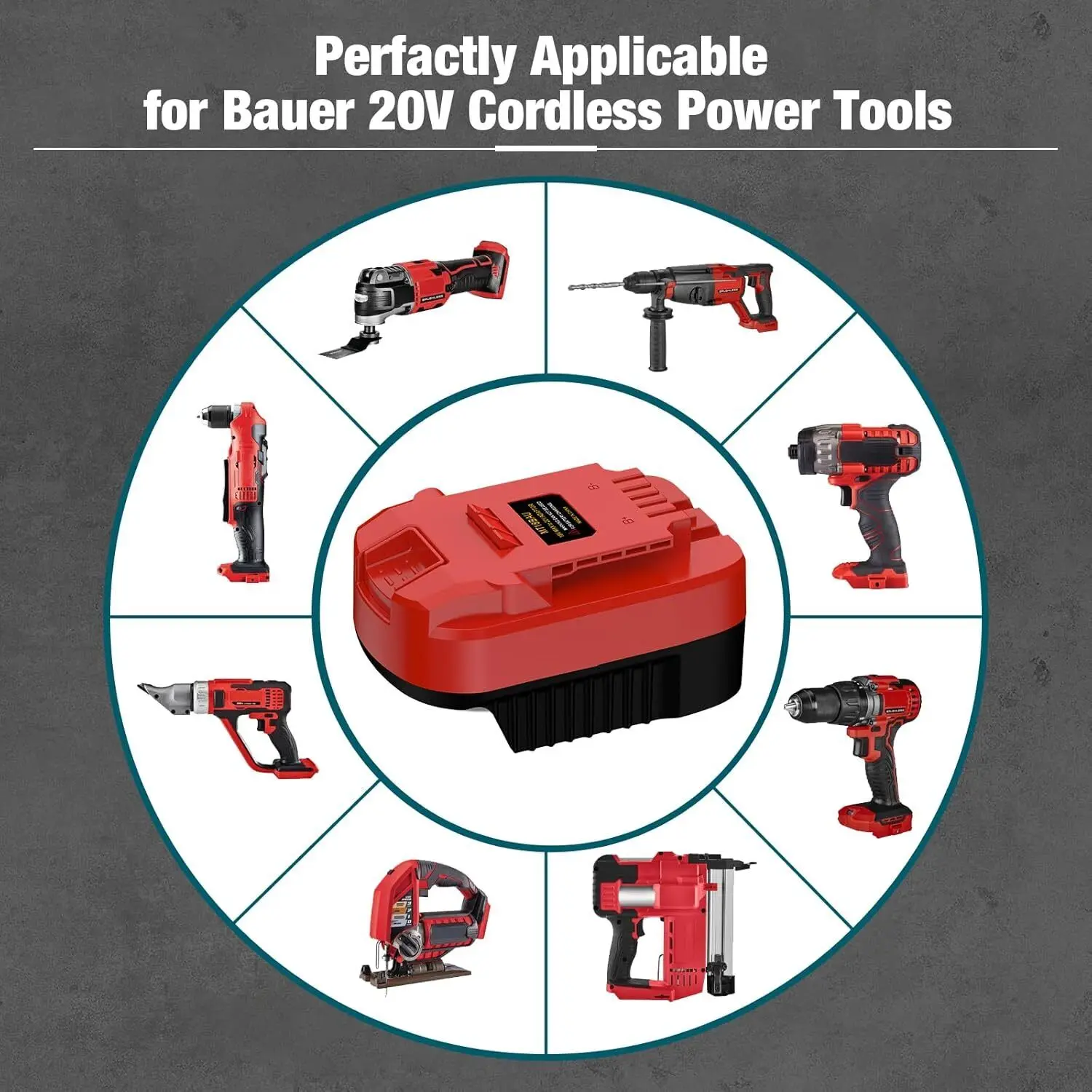 Adapter for Bauer 20v Tools Used for Makita 18v Li-ion Battery Converter for makita to for Bauer Battery Adapter