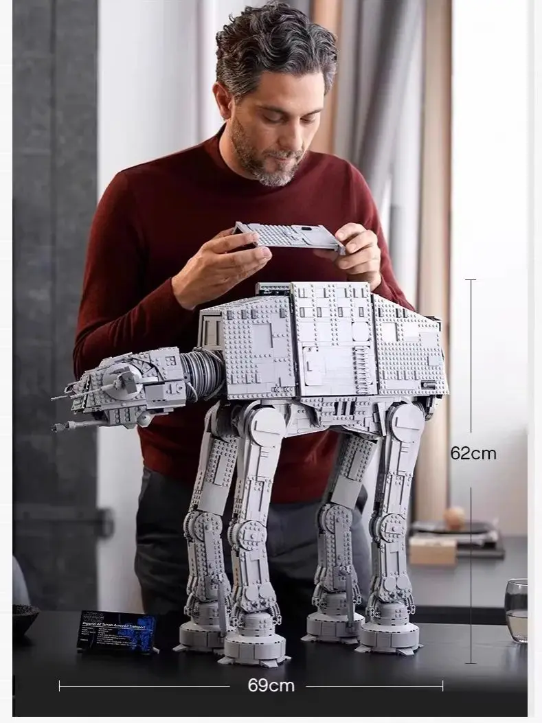 

Большая модель AT-AT из строительных блоков MEW, 6785 деталей, для украшения дома, совместима с LEGO, подарок для детей и взрослых.