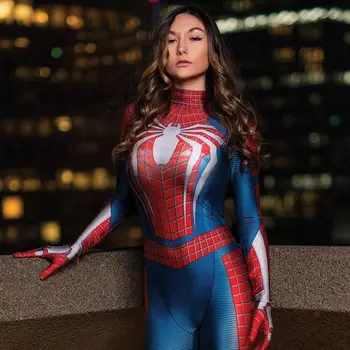 Halloween mulher meninas ps4 jogo spiderman super-herói cosplay traje bodysuit zentai terno adulto crianças macacões