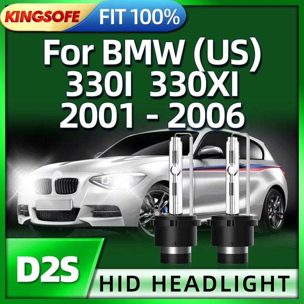 

KINGSOFE 35W D2S Xenon HID Bulbs 6000K White Car Headlight For BMW (US) 330I 330XI 2001 2002 2003 2004 2005 2006