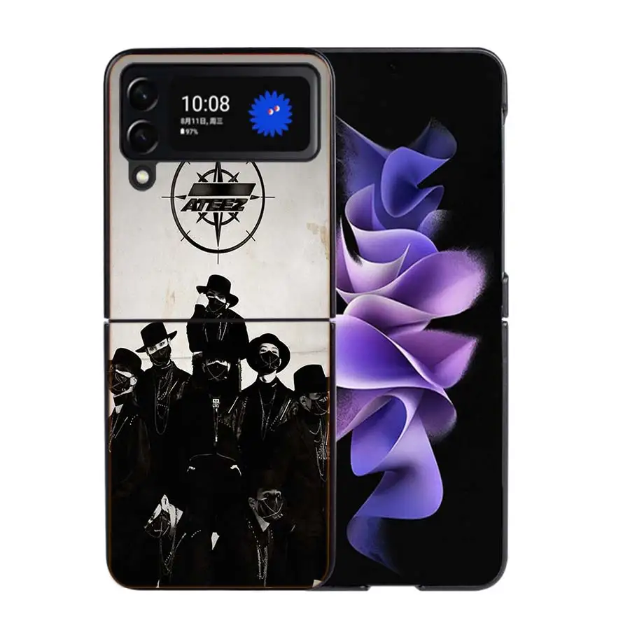 K-KPOP A-ATEEZ Coque Case For Samsung Galaxy Z Flip 7 6 Flip4 Flip5 Zflip3  Black Hard PC Phone Shell Protective Cover - AliExpress 202192403