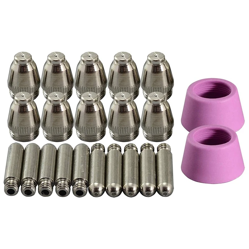 

22Pcs Plasma Cutter Torch Consumables Electrode Nozzles Cups Kit For AG-60 SG-55 WSD-60 Fit CUT-60 LGK-60 Plasma Cutter