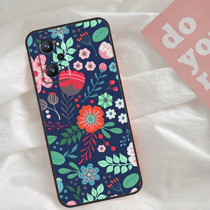 Floral Charm Secret Garden For Realme C30 C31 C33 C35 C55 C21Y GT Neo 5 3T 2T OnePlus 11 10 9 Pro Nord CE 3 2 Lite Case