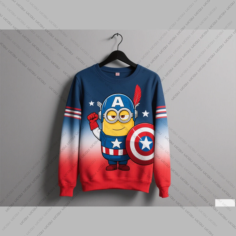 سويت شيرت نسائي من Disney Pure، سويت شيرت بقلنسوة، سروال كابتن أمريكا، طباعة فريدة من نوعها، مقاس كبير، ملابس الشارع، نمط الهيب هوب