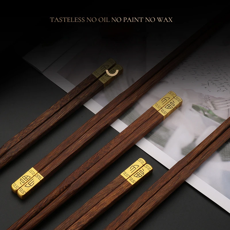 Chinese Chopsticks with Gift Box, Household, High-Grade, Non-Slip, No Paint, Original Color, Chopsticks