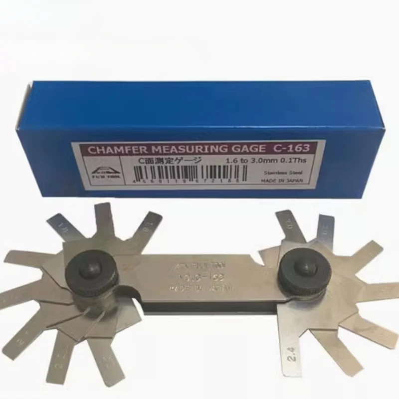 C-5/215/163/10 Chamfering Gauge Japanese Fuji fujitool stainless steel radius gauge combination C-surface gauge R-gauge