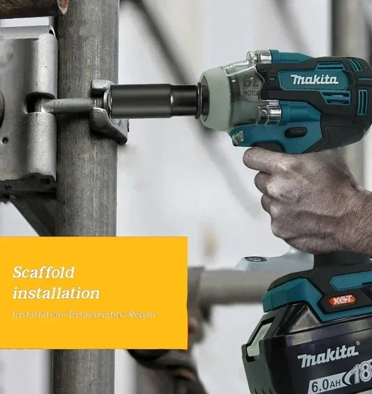 

Бесщеточный ударный гайковерт Makita TW004G 18В с эргономичной рукояткой для автомобильных шин и гаек, электроинструмент для авторемонта