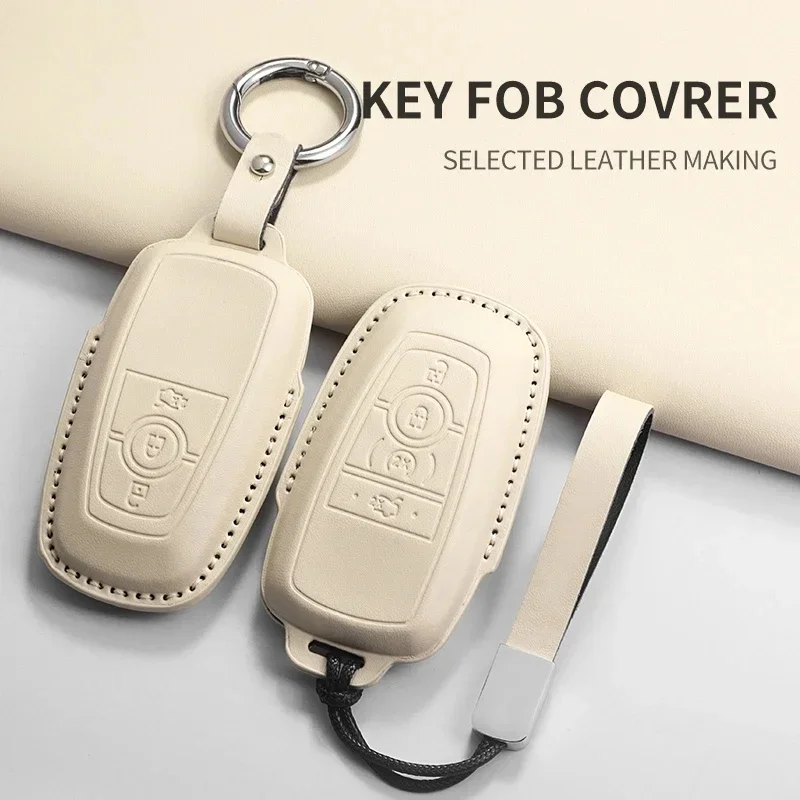 Car Key Case Cover for Ford Ranger Wildtrak Focus C-Max Galaxy Mondeo Explorer Edge EcoSport for Mustang Car Key Case Shell Fob