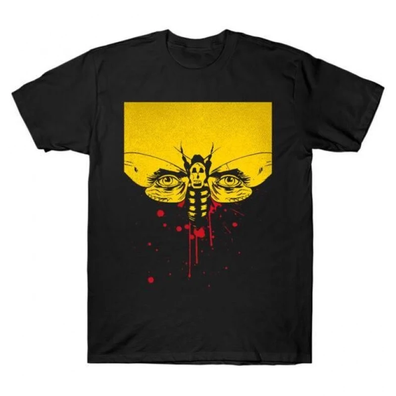 

0426 Silence of the lambs Horror movie Hannibal Gift t shirt Scary Cannibal Graphic Clothes 100% cotton All size Tee S-6XL