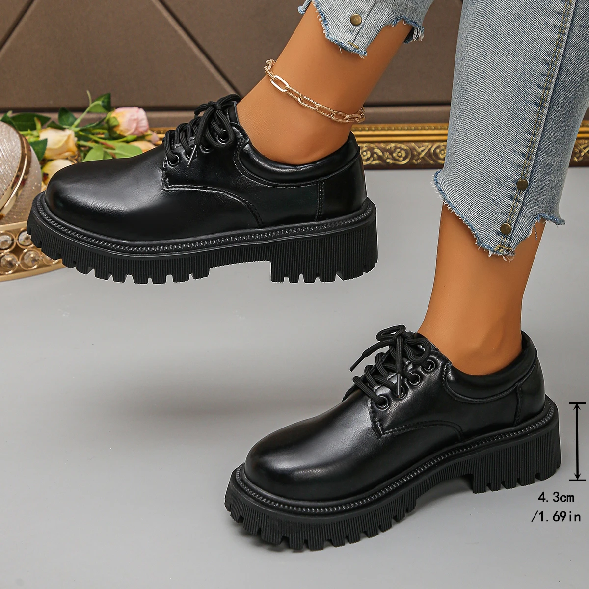 knee length dresses for ladies Barefoot Oxford Shoes Women Laced Black