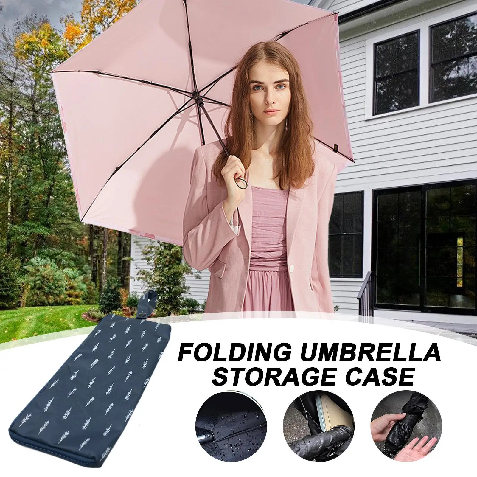 Umbrella Carry Bag Water Absorption Parasol Carrier Foldable Umbrella Bags Absorbent Towel For Car Camping Stadium Outdoor Golf
