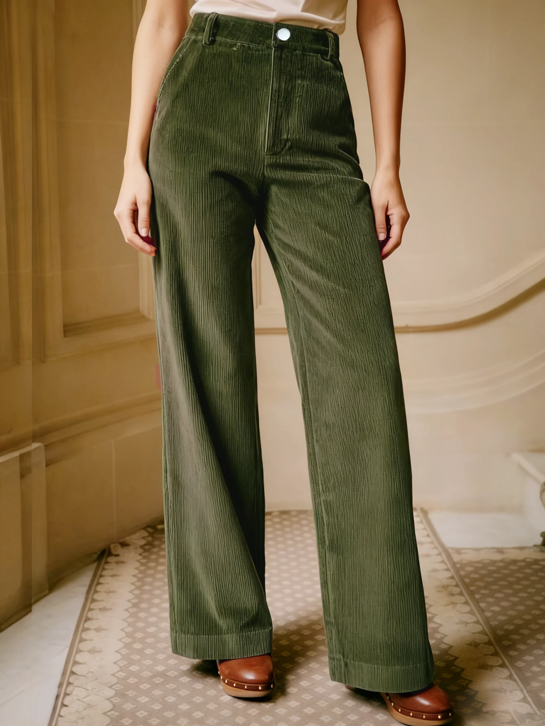 Maßgeschneiderte Urlaubshose für Damen, elegant, lässig, modisch, Outdoor-Sport, Cordhose für die ganze Saison – Detail 2