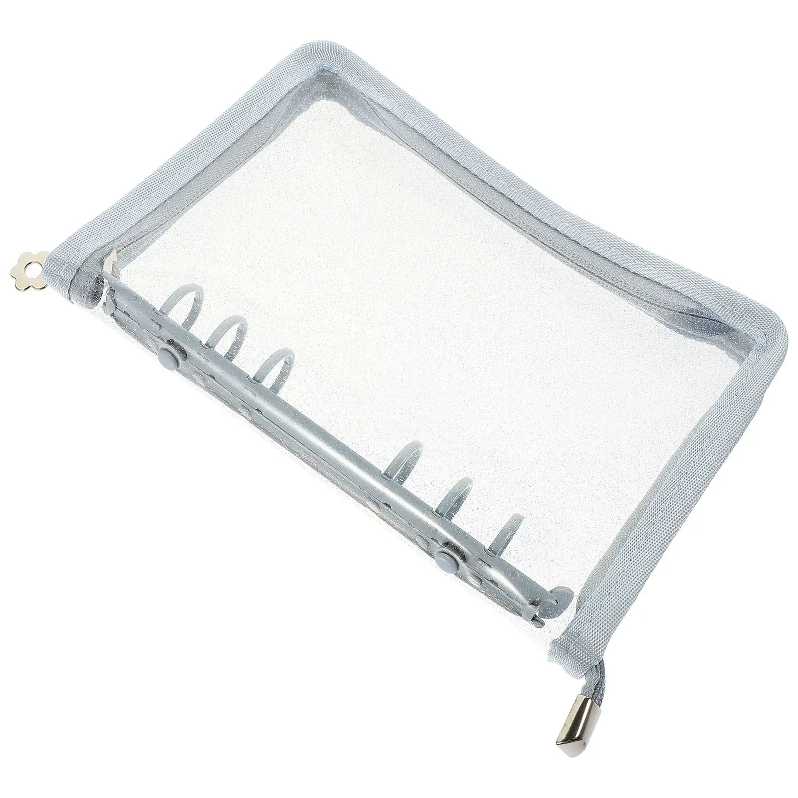 

Защитная обложка из ПВХ для блокнота на 6 кольцах, с застежкой-молнией, для ежедневника, дневника, офиса, школы