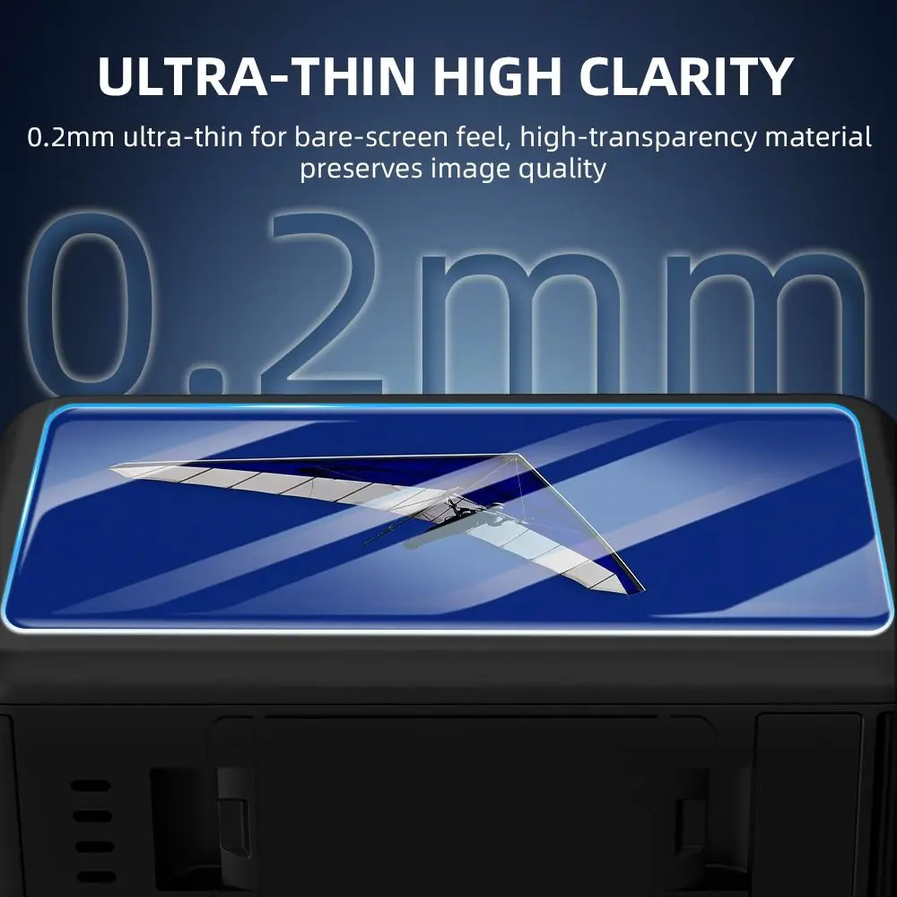 2Sets Tempered Glass Protective Films HD Hard Screen Protector Anti-scratch Lnes Films for DJI Osmo Action 6