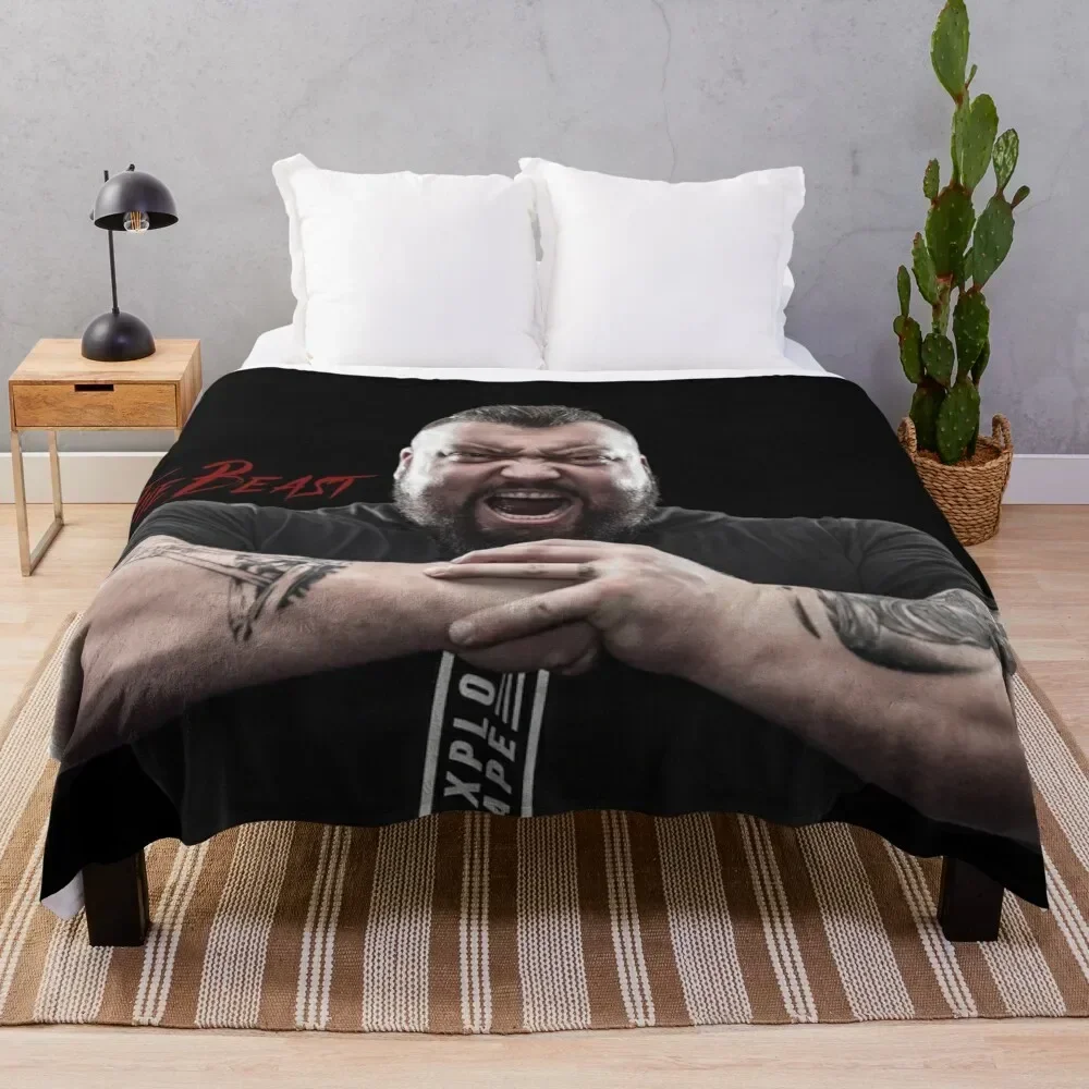 Eddie Hall - The Beast Throw Blanket warm for winter Single Blankets