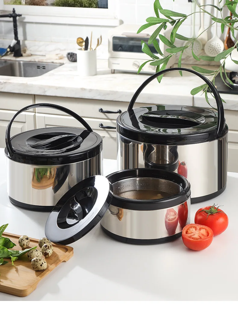 3-Piece Stainless Steel Insulated Food Warmer Set 3 3-Piece Stainless Steel Insulated Food Warmer Set
