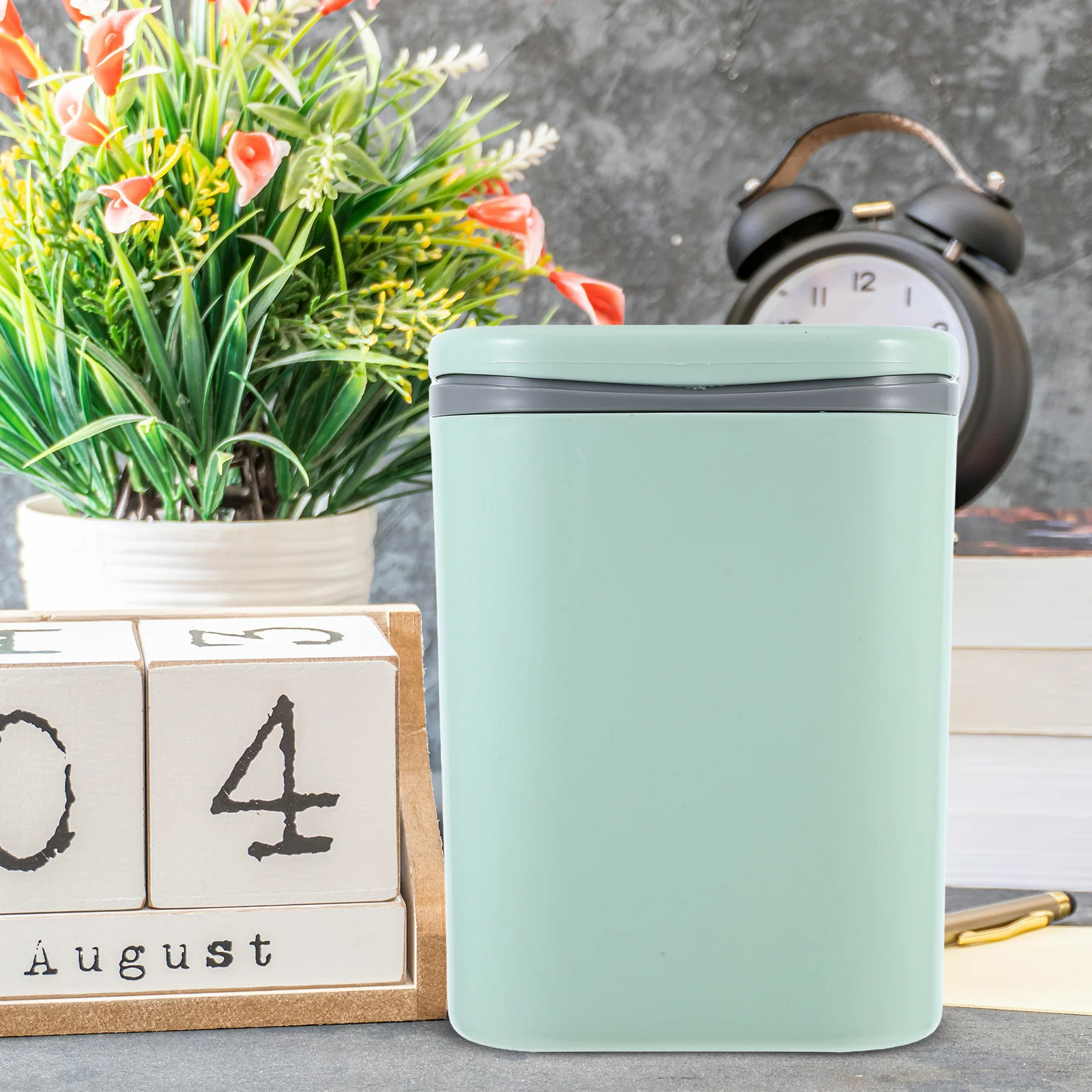 

Mini Desktop Trash Can Small Countertop Garbage Bin For Bathroom Kitchen Office Bedroom Smooth Edge Smell Prevention Mini