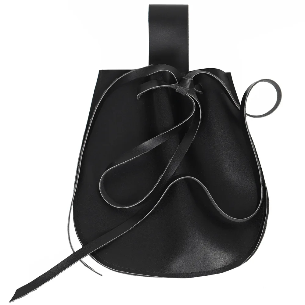Retro mittelalterliche PU-Leder Geldbörse kleine Taille Gürteltasche Renaissance Wikinger Ritter Pirat Larp Cosplay Requisiten Geldbörse – Detail 4