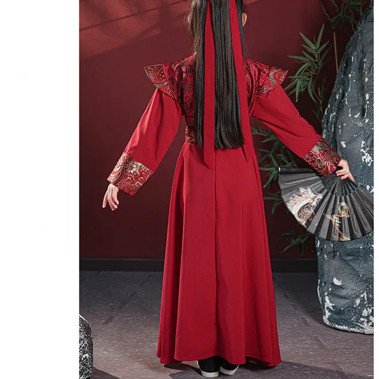 Hanfu Dress Boy Cosplay Costume Children's Clothing Girls Casual Dresses Kids Halloween Stage Martial Arts Boys Outfit Vestidos