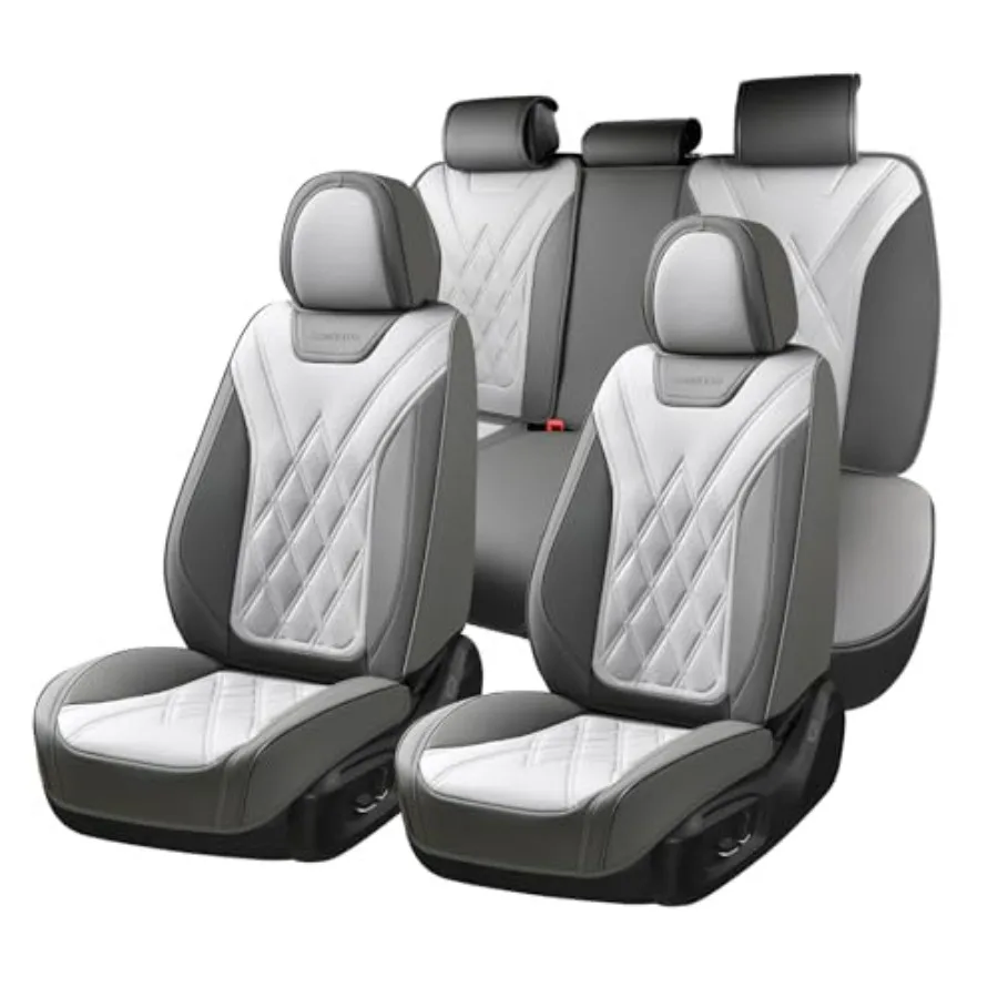 

Car Seat Covers Full Set Seat Covers for Cars Front Seat Covers and Back Seat Cover Waterproof Leather Automotive Seat Cover Un