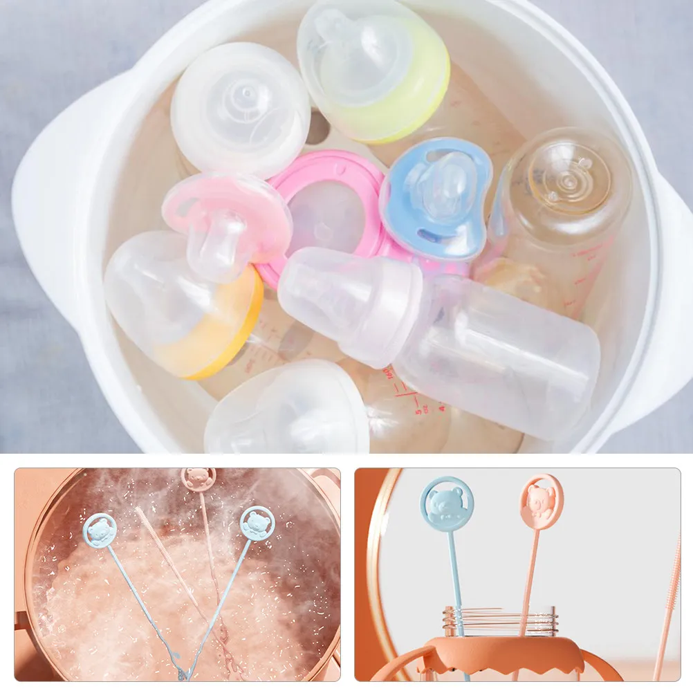 

1Pcs Silicone Straw Bottle Brush Pacifier Cleaning Tool Long Handle Slender Design Perfect for Bottle Straw Sippy Cup