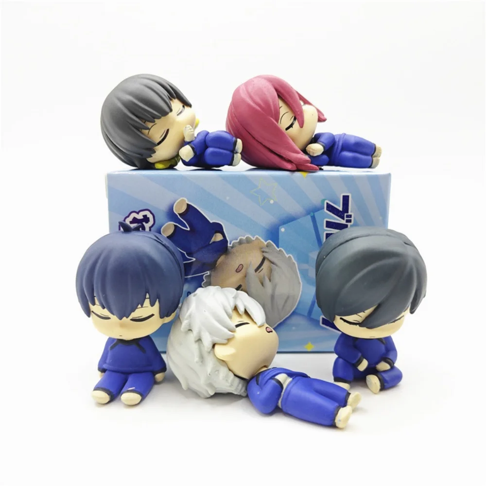 Anime BLUE LOCK Sleeping Blind Box Action Figure 5cm Pvc Figurine Yoichi Isagi Seishiro Nagi Model Toy Home Decoration Kid Gift view 5