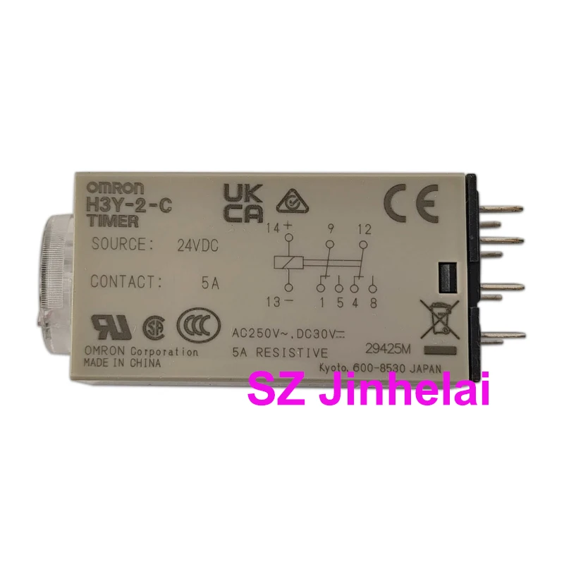 Authentic Original OMRON H3Y-2-C DC24V AC220V Micro Time Relay 1S 5S 10S 30S 60S 3M 24VDC 220VAC