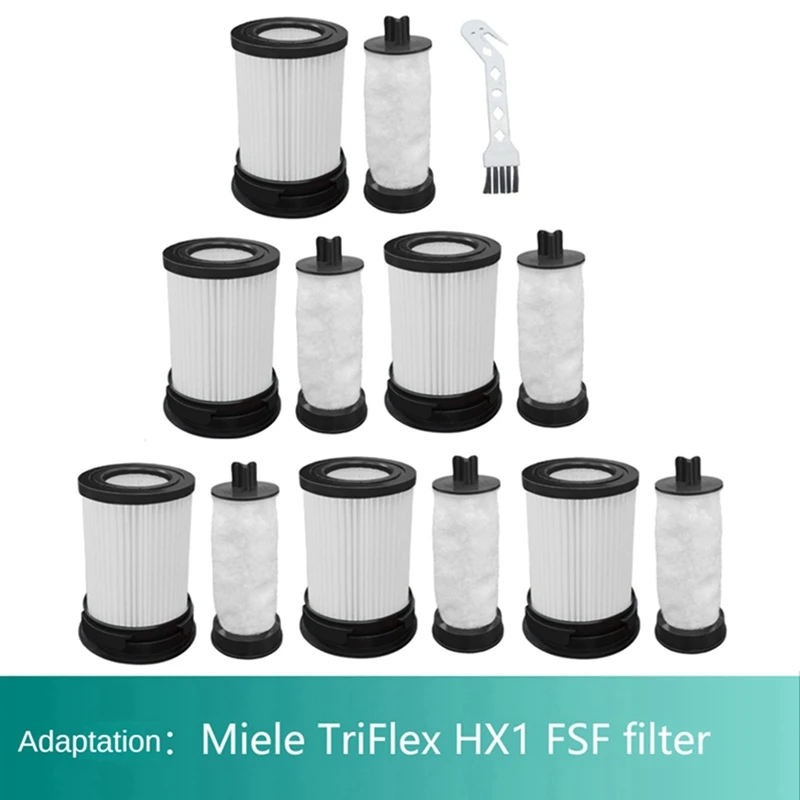 

6Pcs Washable Hepa Filter For Miele Triflex HX1 FSF 11385020 9178017731 Vacuum Cleaner Replacement Spare Cleaning Filter