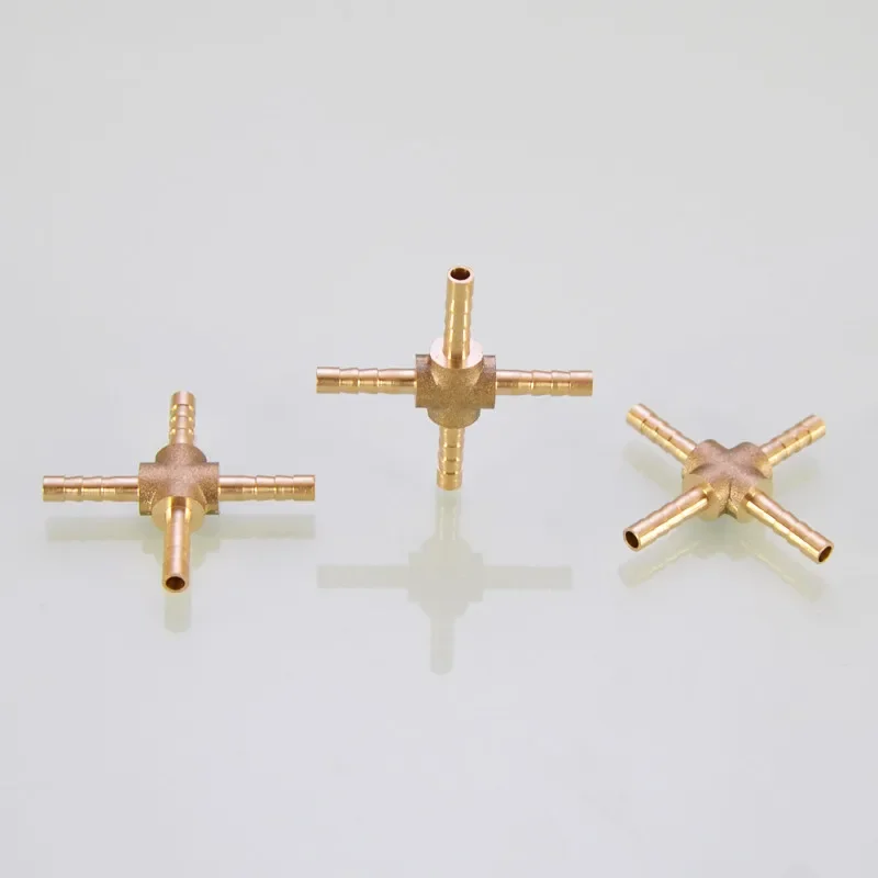 1Pcs Cross Green Tower Adapter 4-Way Manifold Gas LPG Hose Car Wash Garden Watering Hose Multi Connector