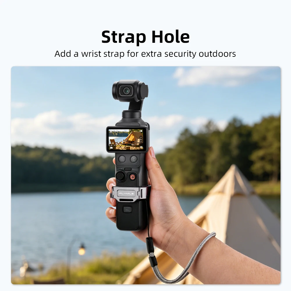 Treppiede Magnetico in Metallo Flymile per DJI Osmo Pocket 4/4P/3, Asta Selfie Pieghevole Magnetica con Gancio Mantis per Video da Tavolo