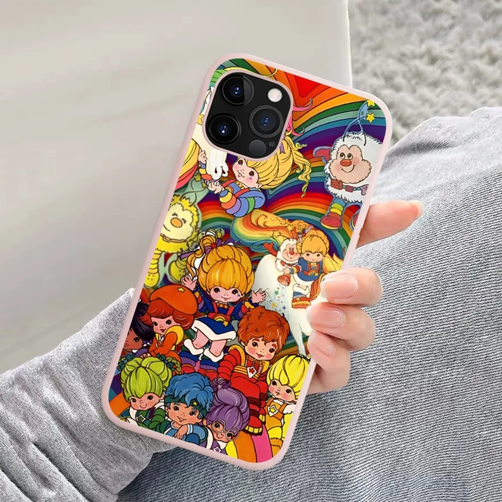 R-Rainbow Cute Brite Phone Case Soft Solid Color For Iphone 14 11 12 13 Mini Pro Max 7 8 Plus 6 6s X Xs Max Xr