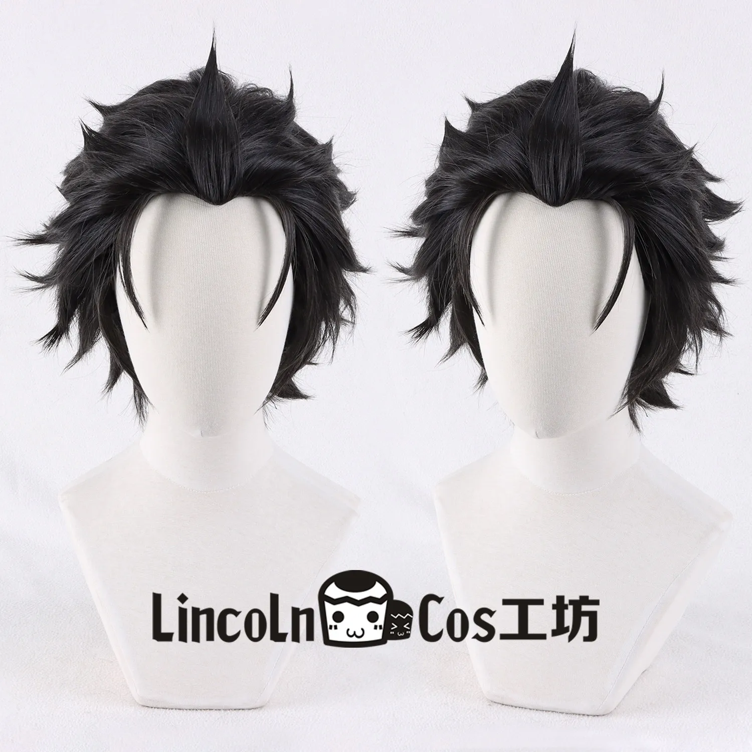 Natsuki Subaru Cosplay Wig Re Zero Black Short Heat Resistant Synthetic Hair Halloween Party Role Play Carnival + Free Wig Cap